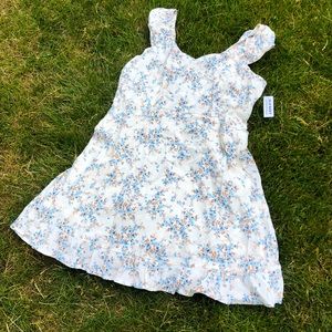 Old Navy Floral Mini Puff Short Sleeve Tank Dress